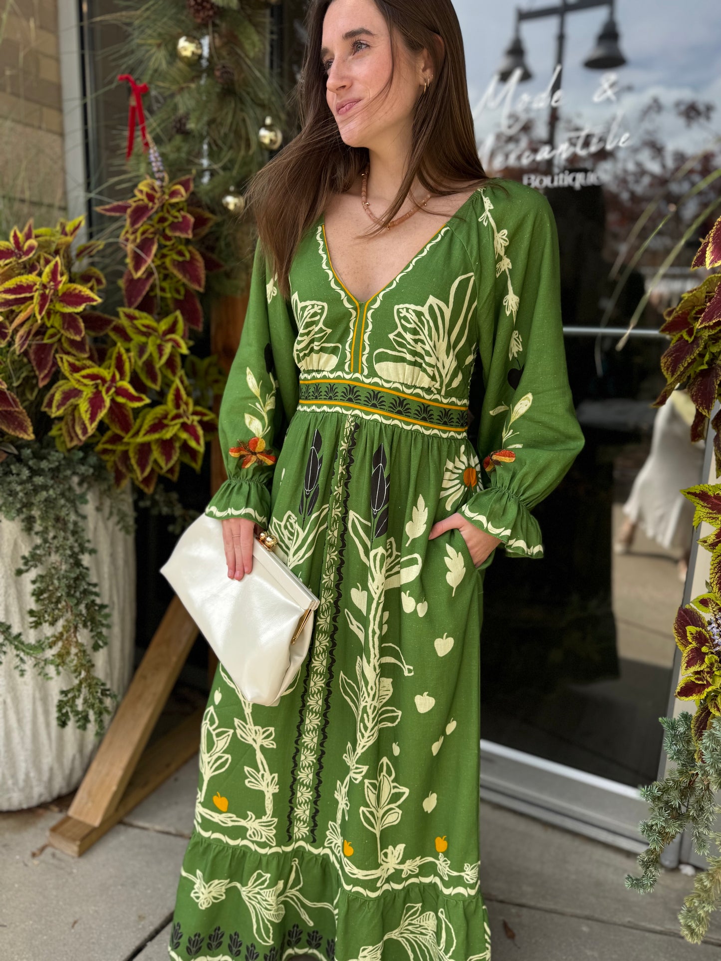Green Holiday Garden Dress