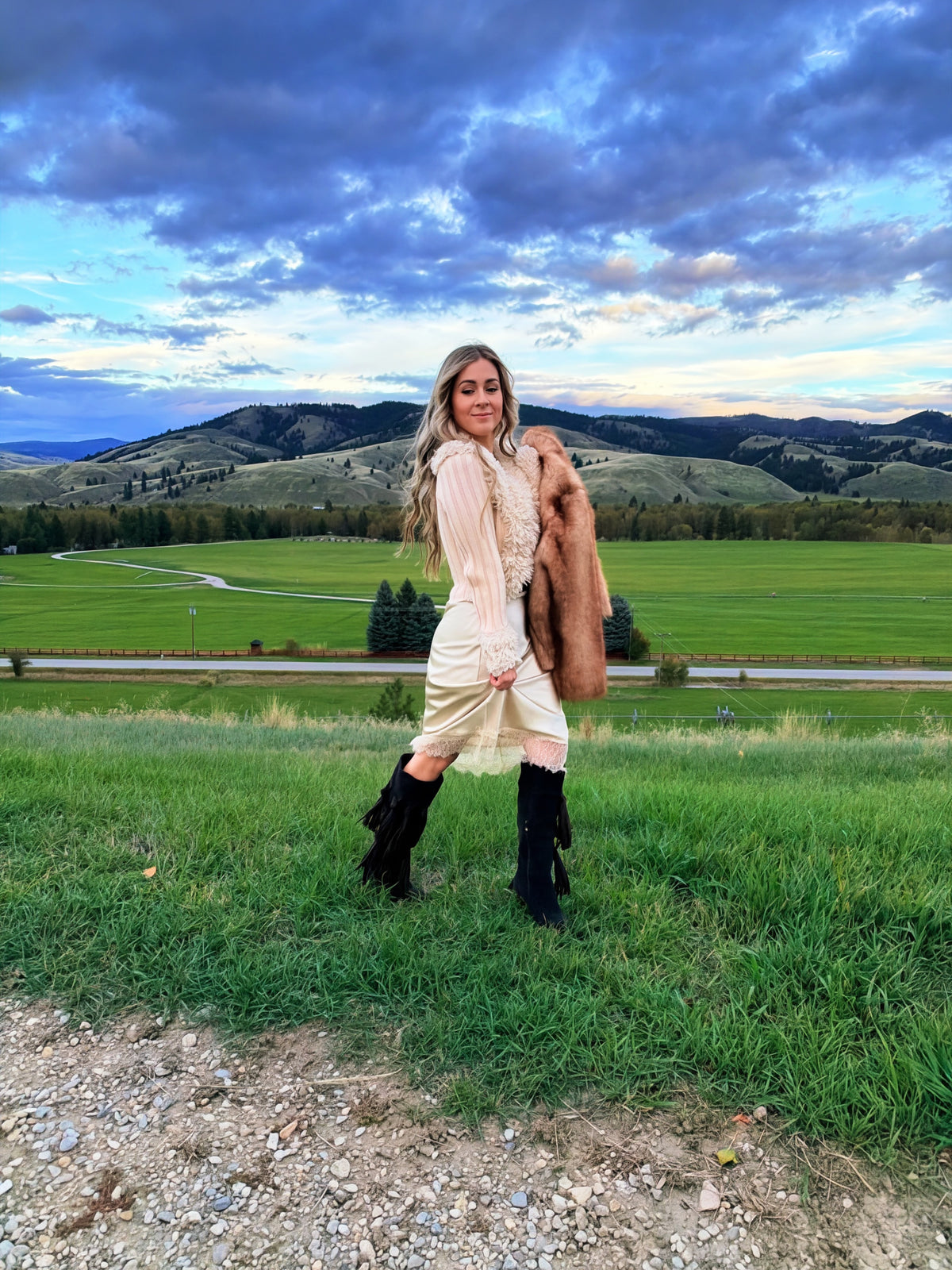 Ribbed Fur Jacket
