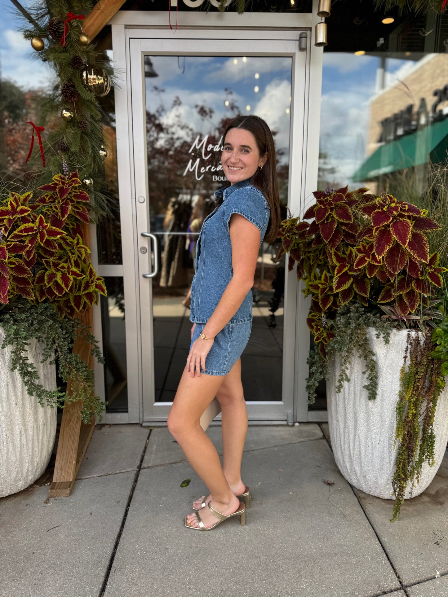 Low Waist Denim Skirt