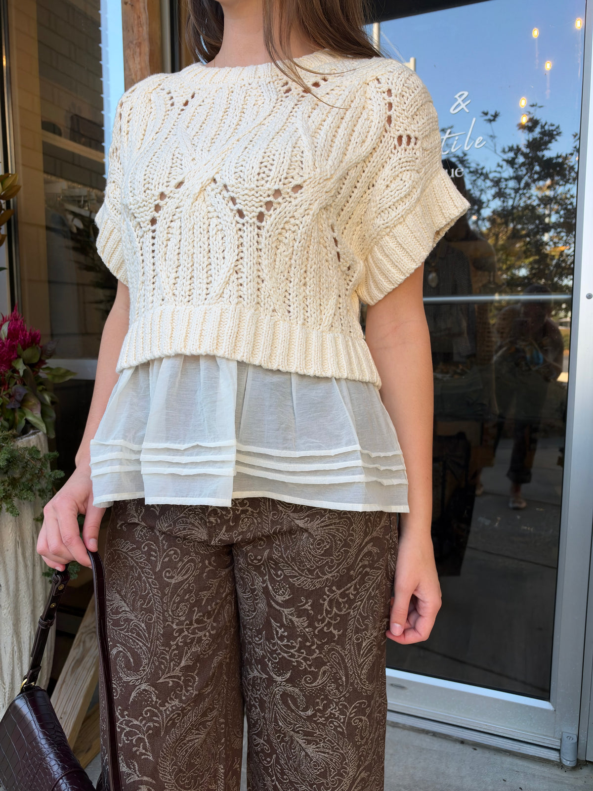 Knit Twofer Top