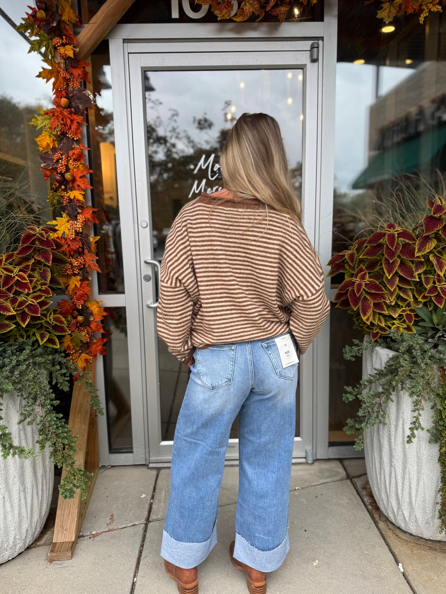 Brown Stripe Knit