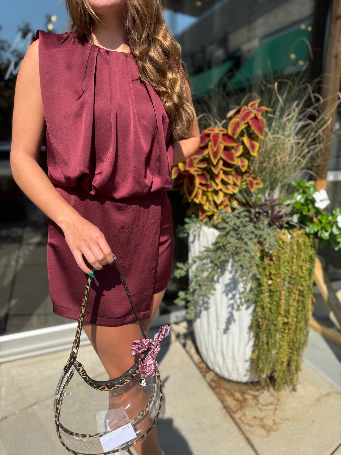 Burgundy Romper