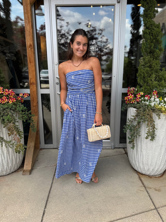 Azure Lace Maxi Dress
