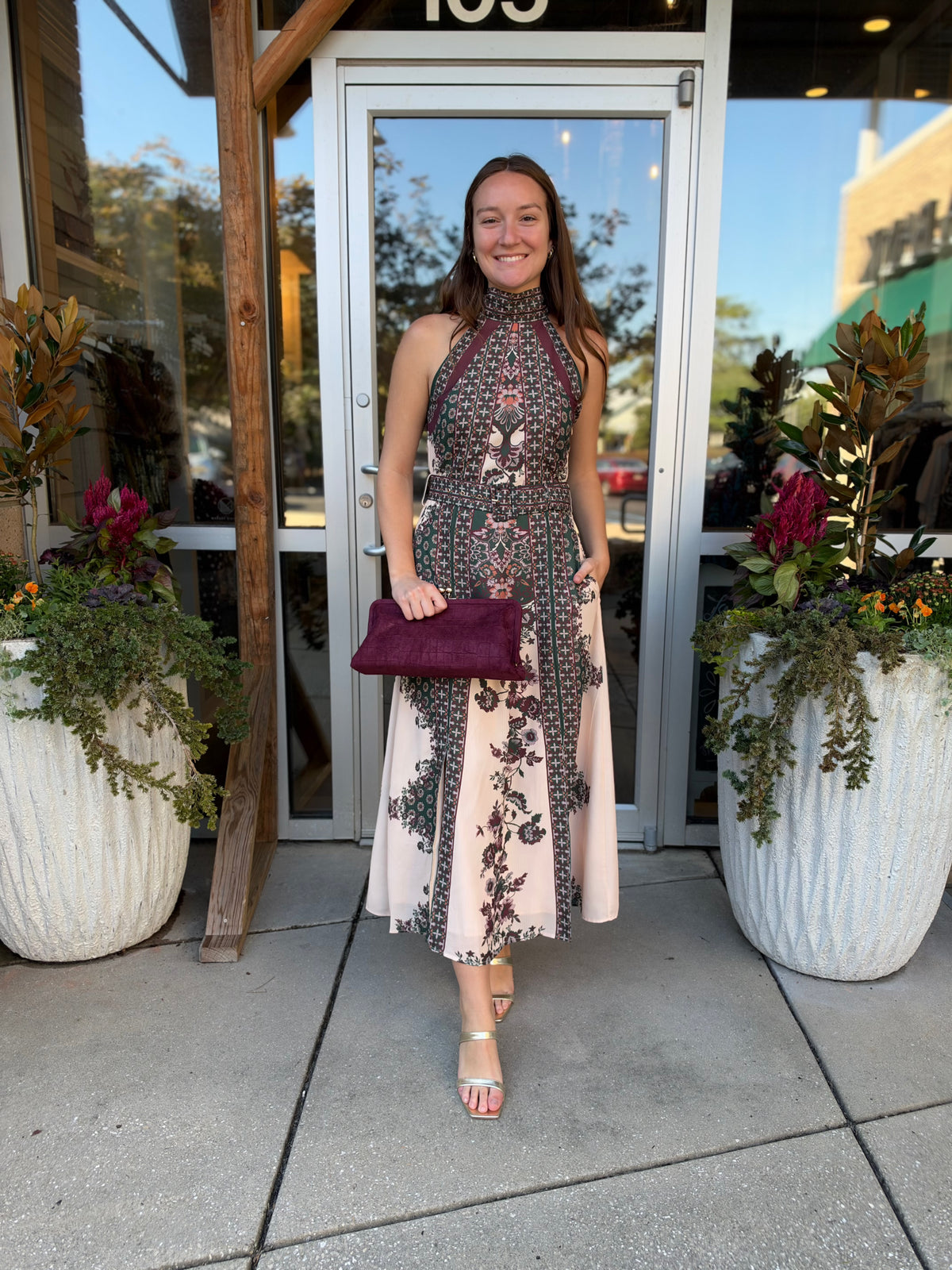 Petra Belted Maxi Dress