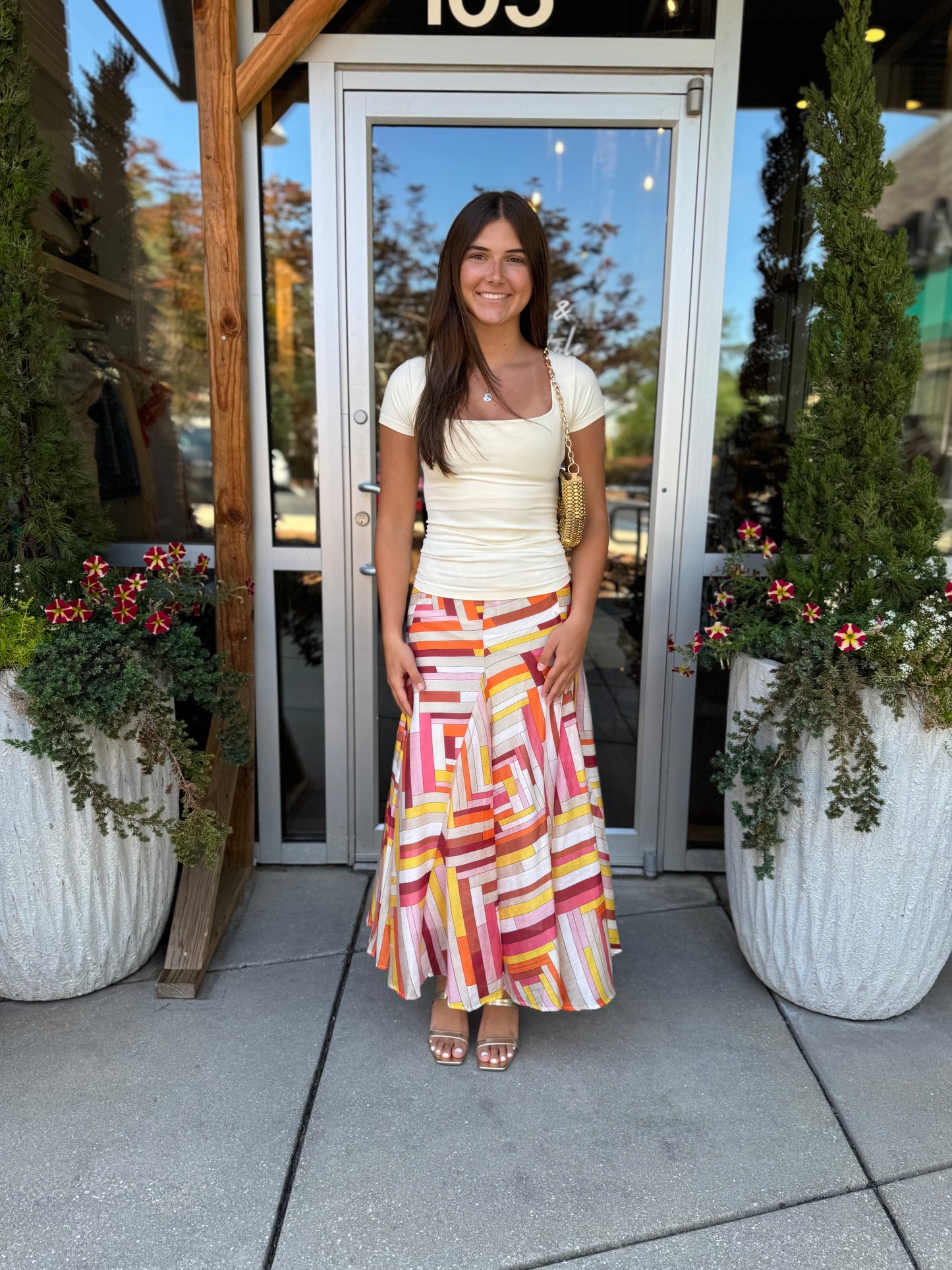 Color block Maxi Skirt