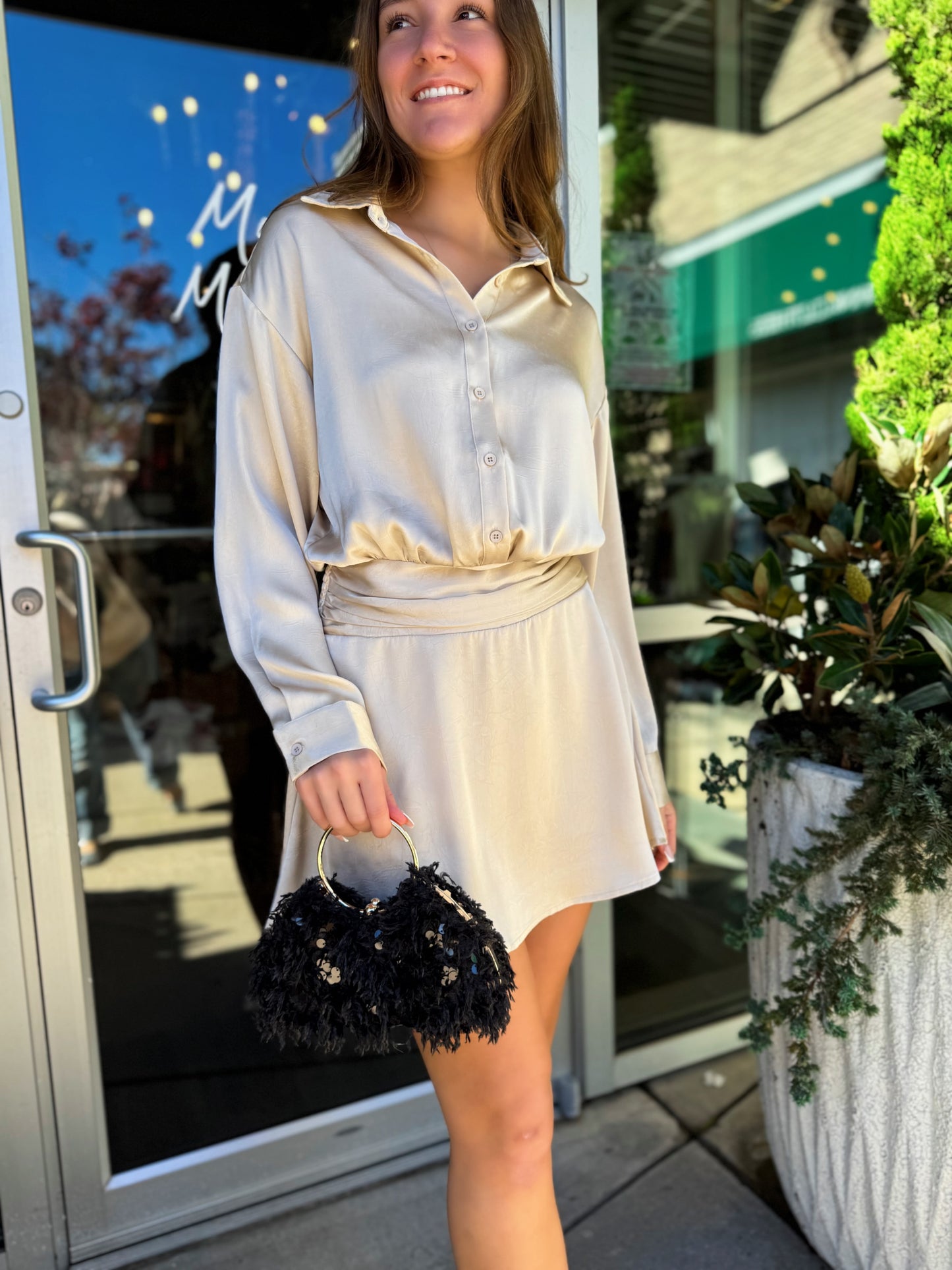 Prop Waist Mini Dress