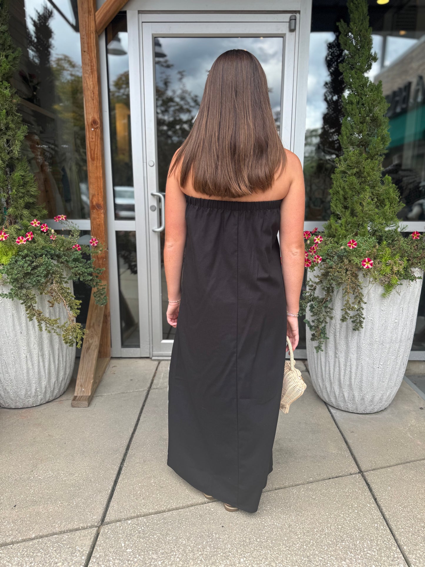 Linen Tube Maxi Dress