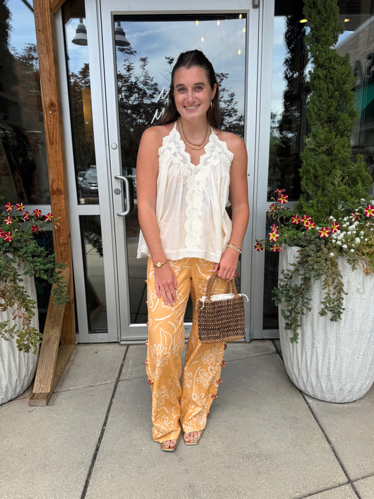 Wood Bead Pants