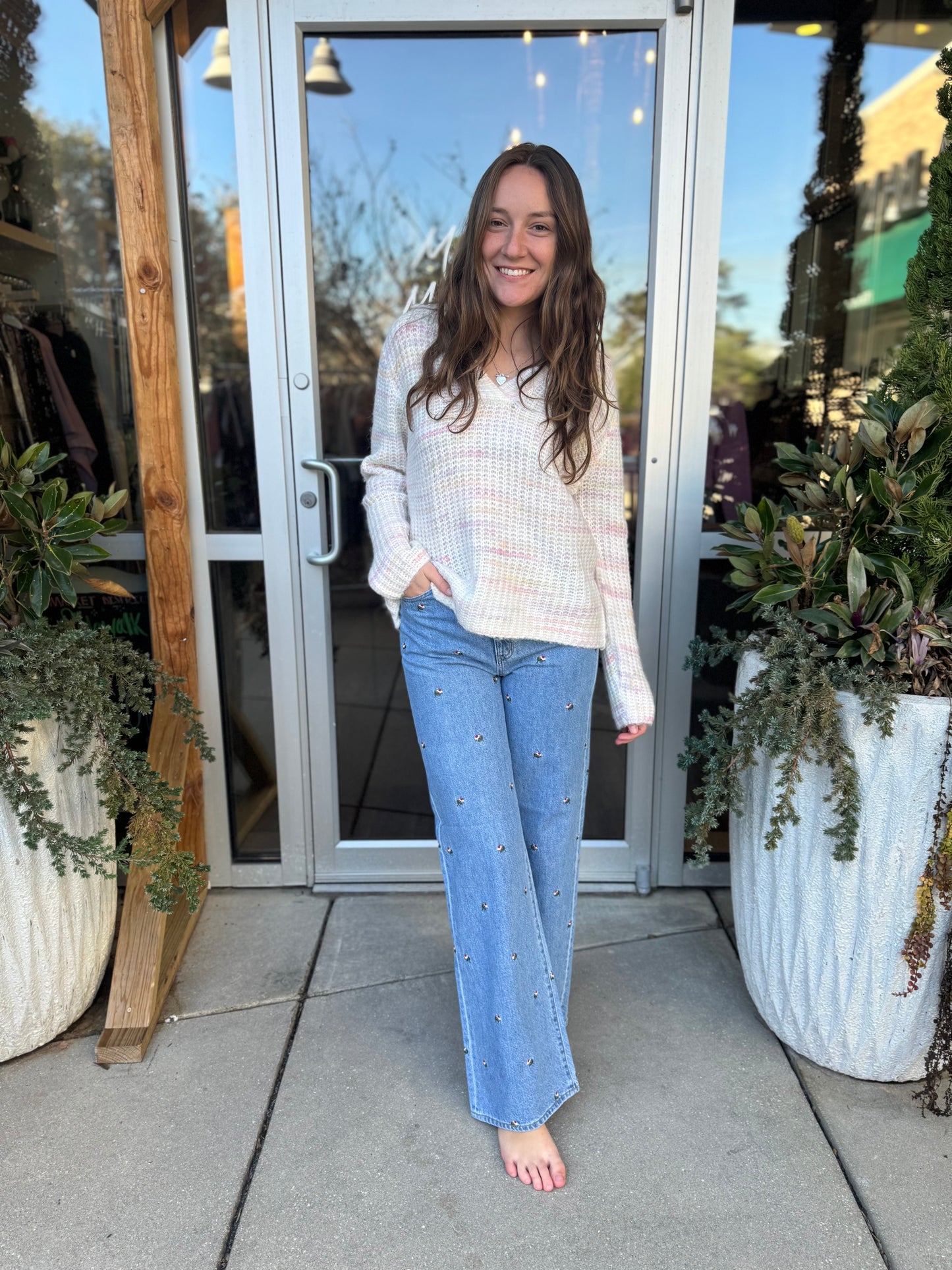 Far Out Embroidered Denim