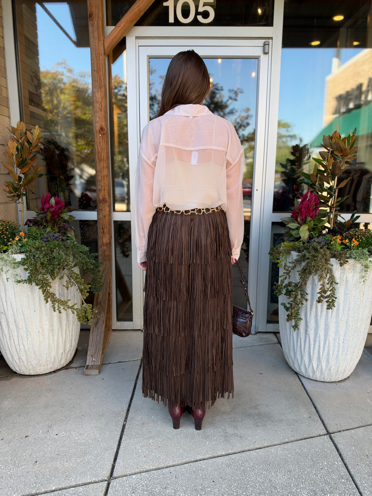 Fringe Midi Skirt