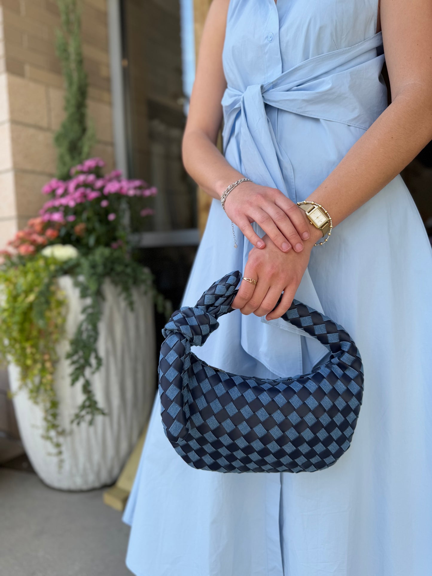 Denim Woven Bag