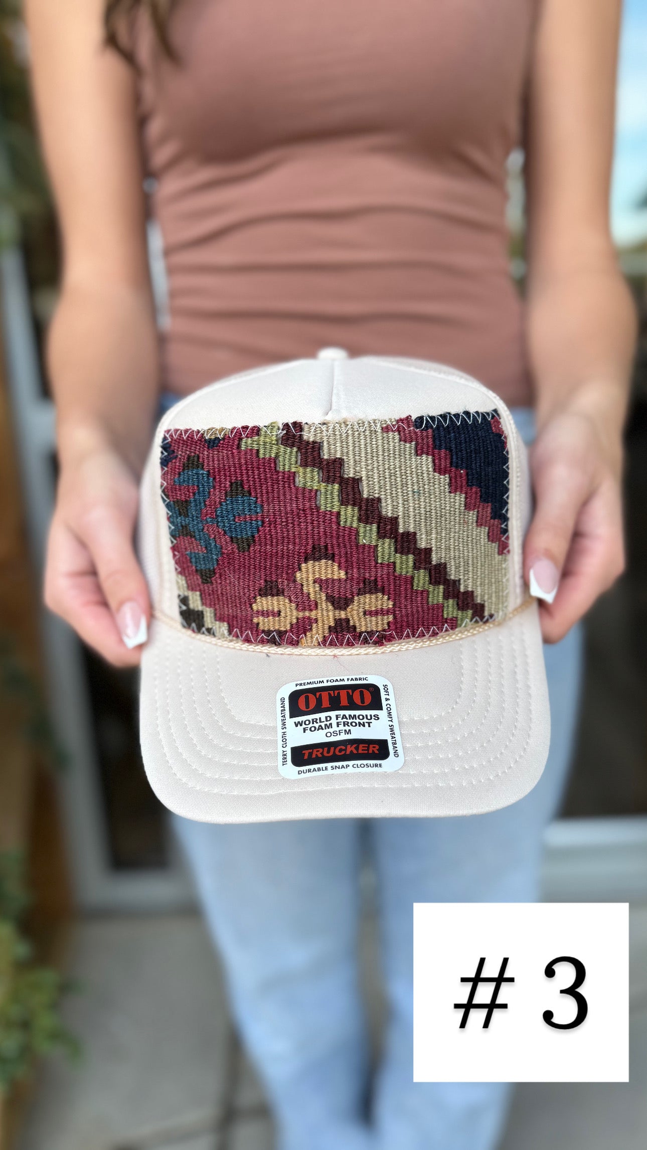 Sand Orijinal Kilim Patch Trucker Hat