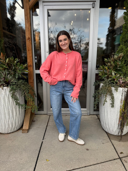 Salmon Harper Cardigan