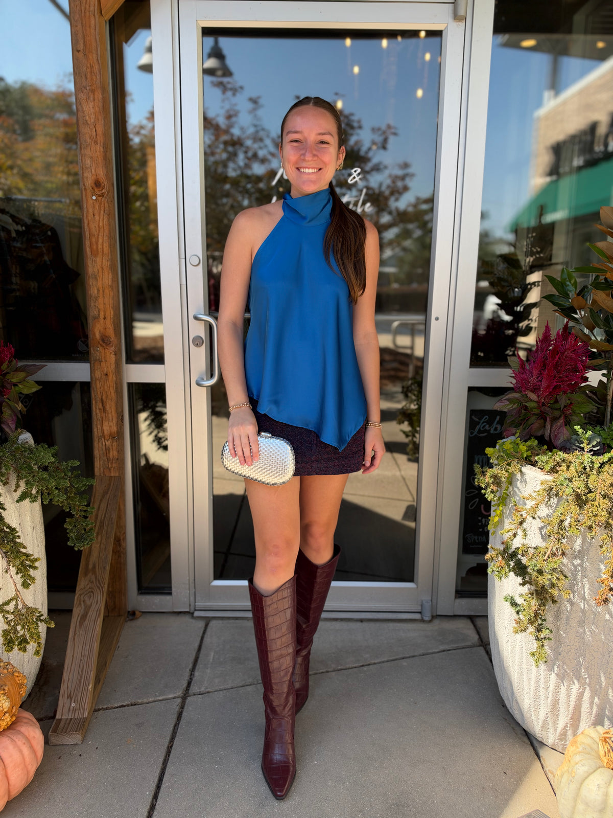 Cobalt Helen Halter Top