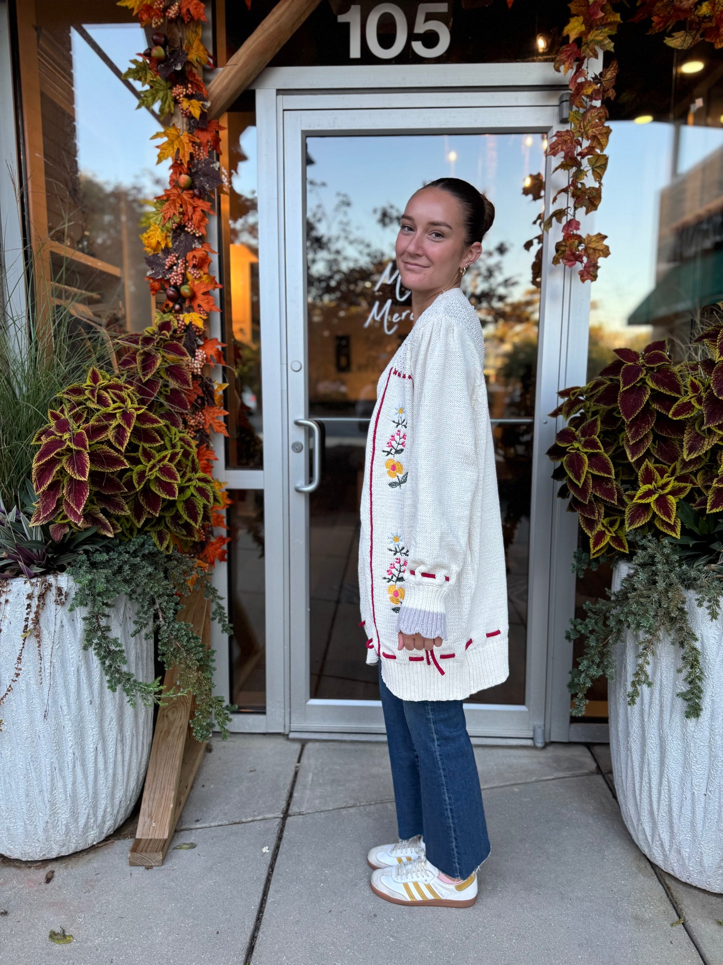 Long Sleeve Embroidered Sweater