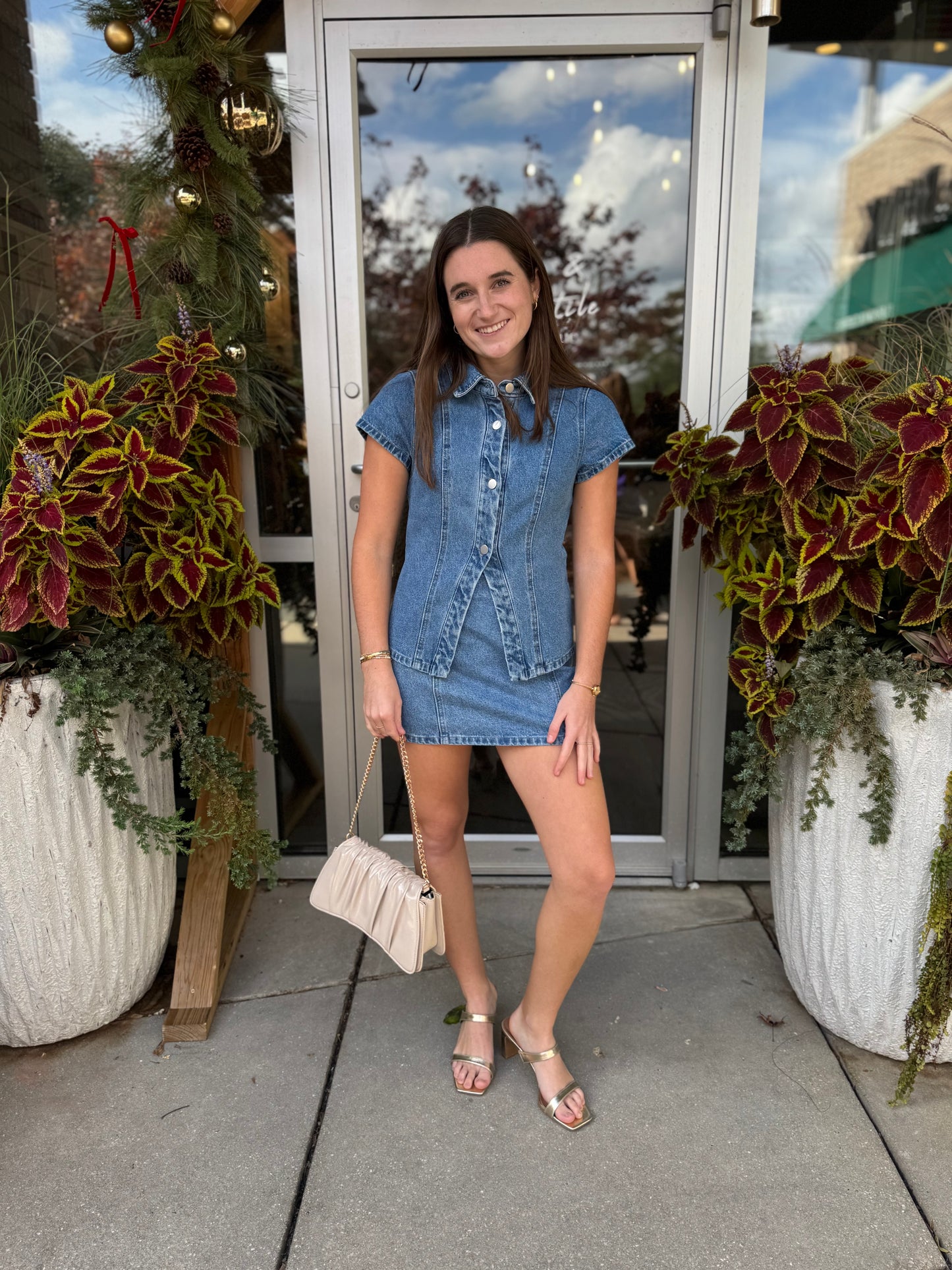 Low Waist Denim Skirt