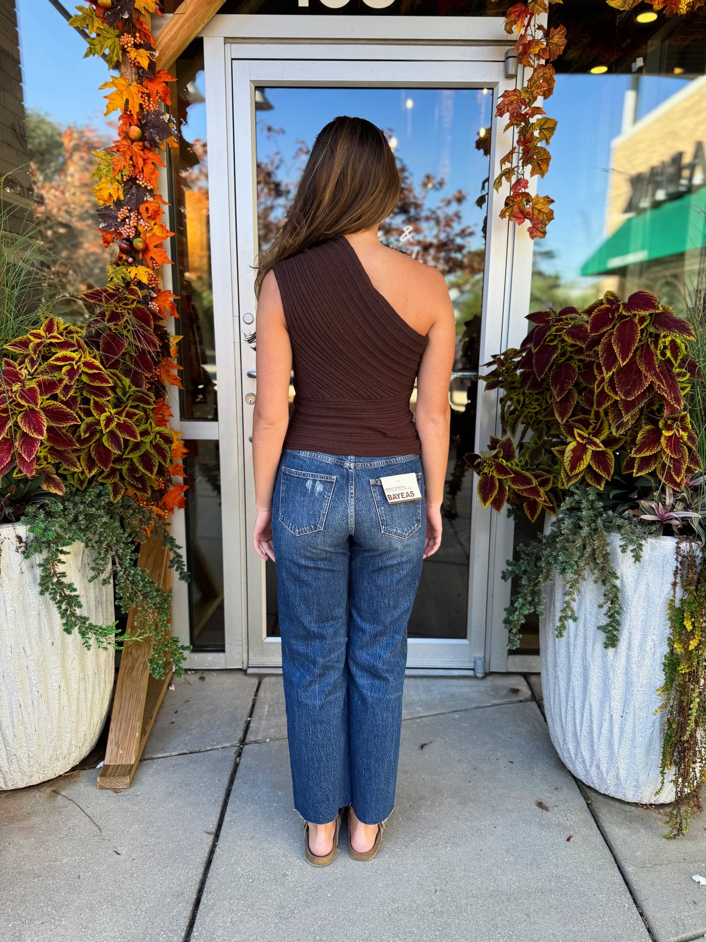 One Shoulder Knit Top