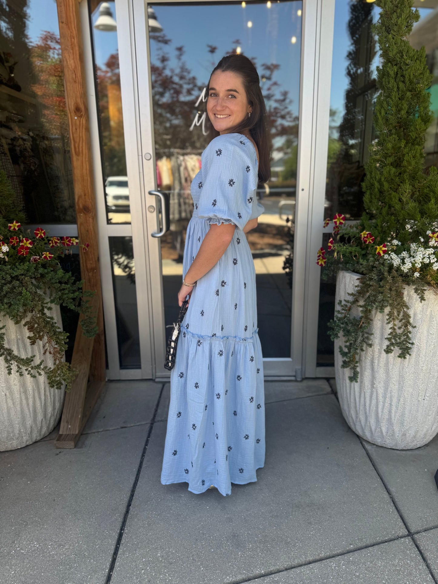 Floral Embroidered Maxi Dress