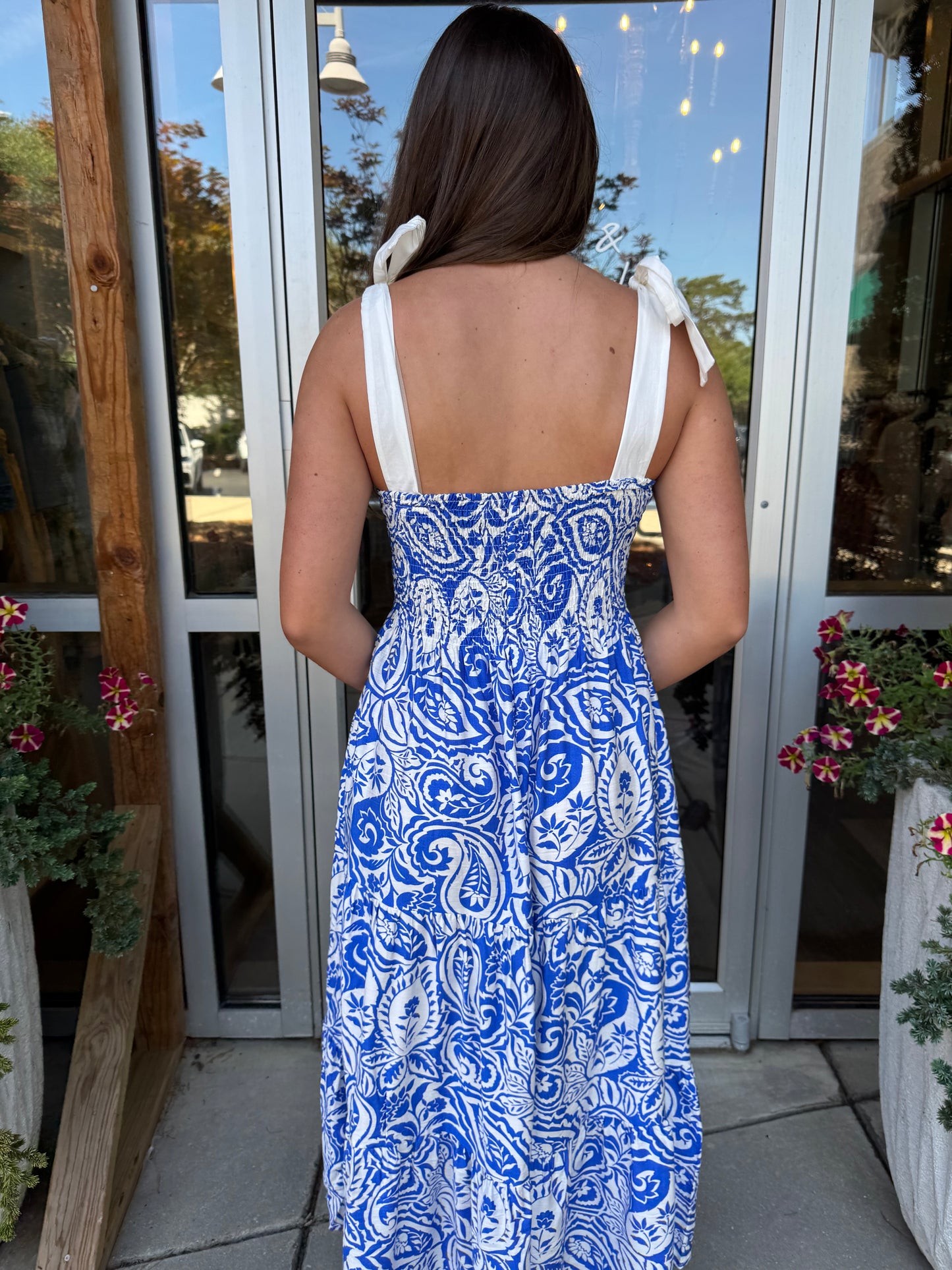 Nautical Wave Maxi Dress