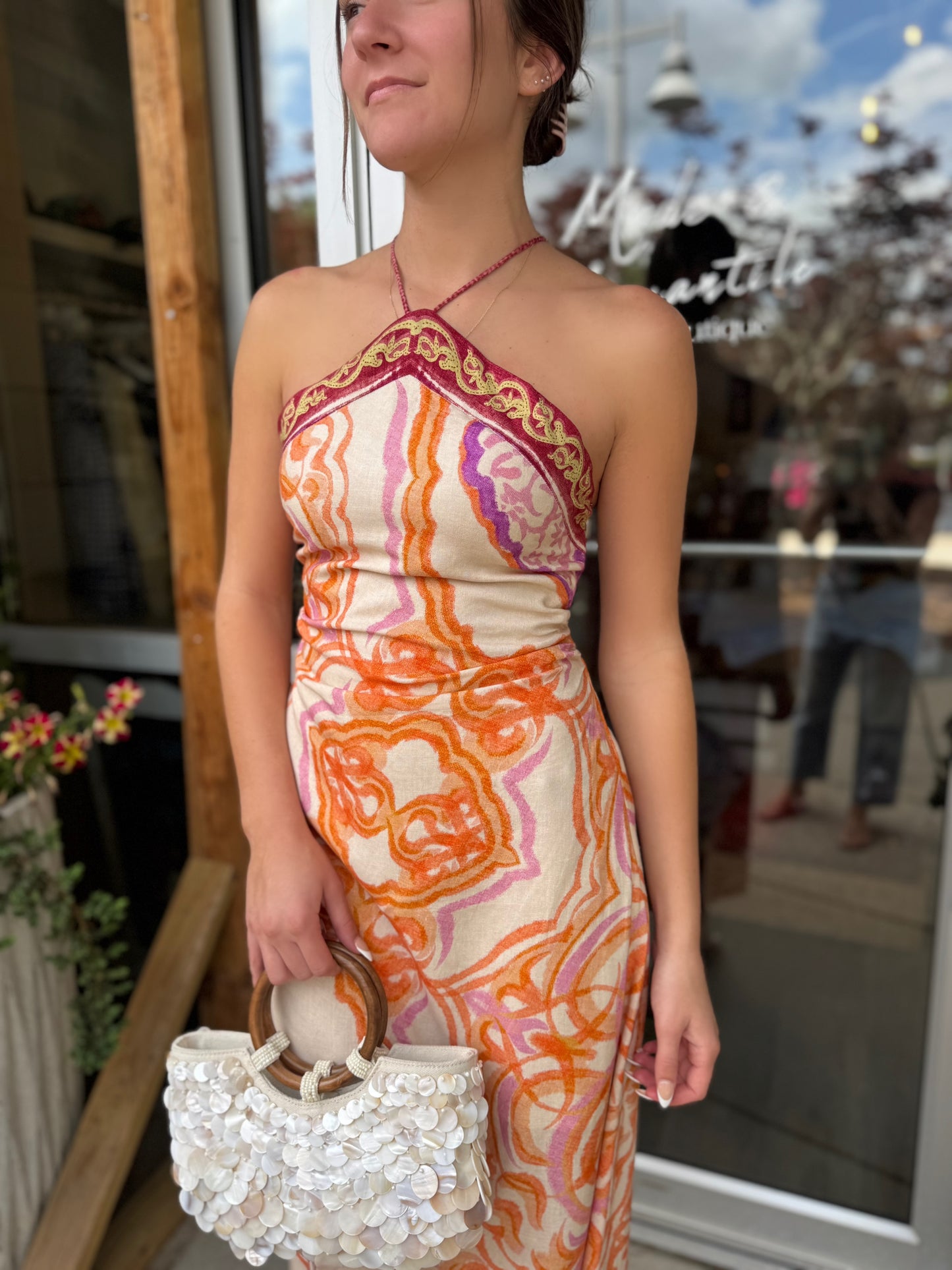 Brooklyn Boarder Midi Dress