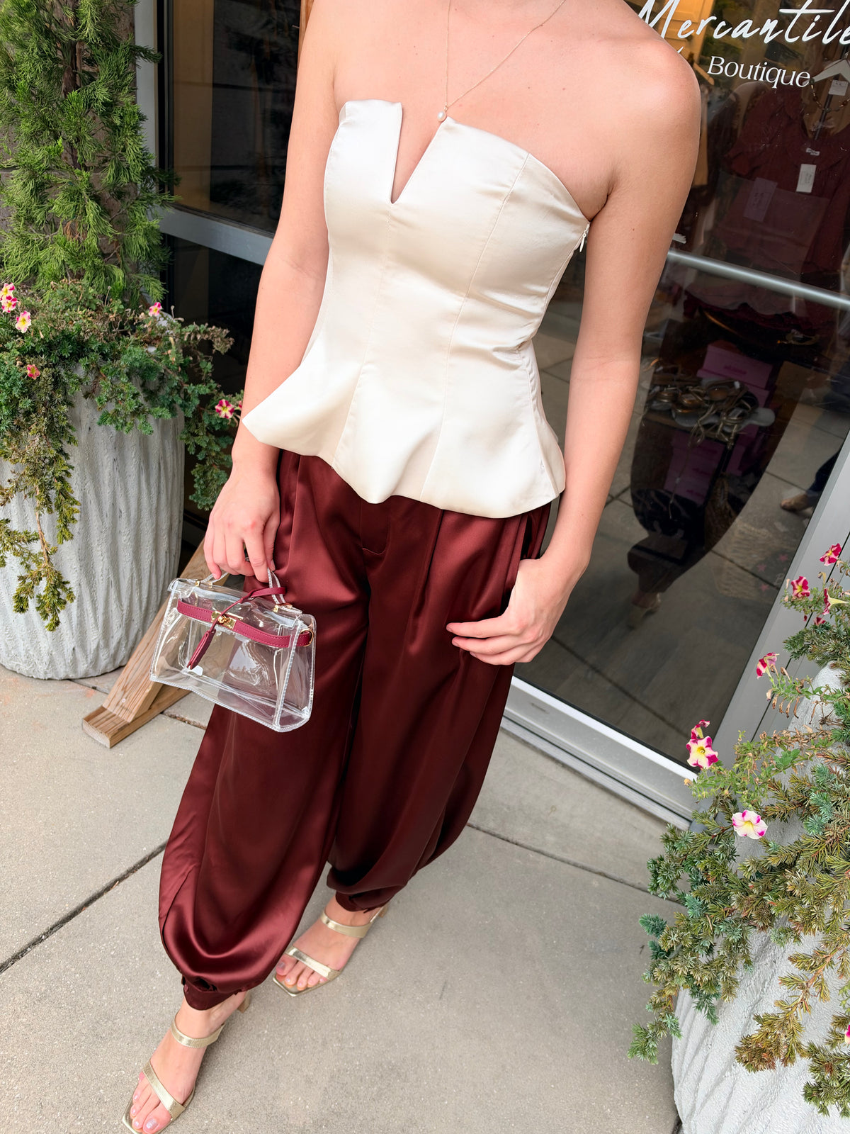 Satin Tube Top