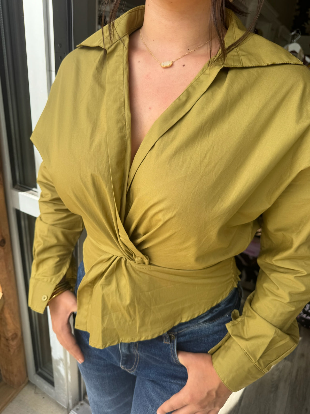 Twist Asymmetrical Blouse