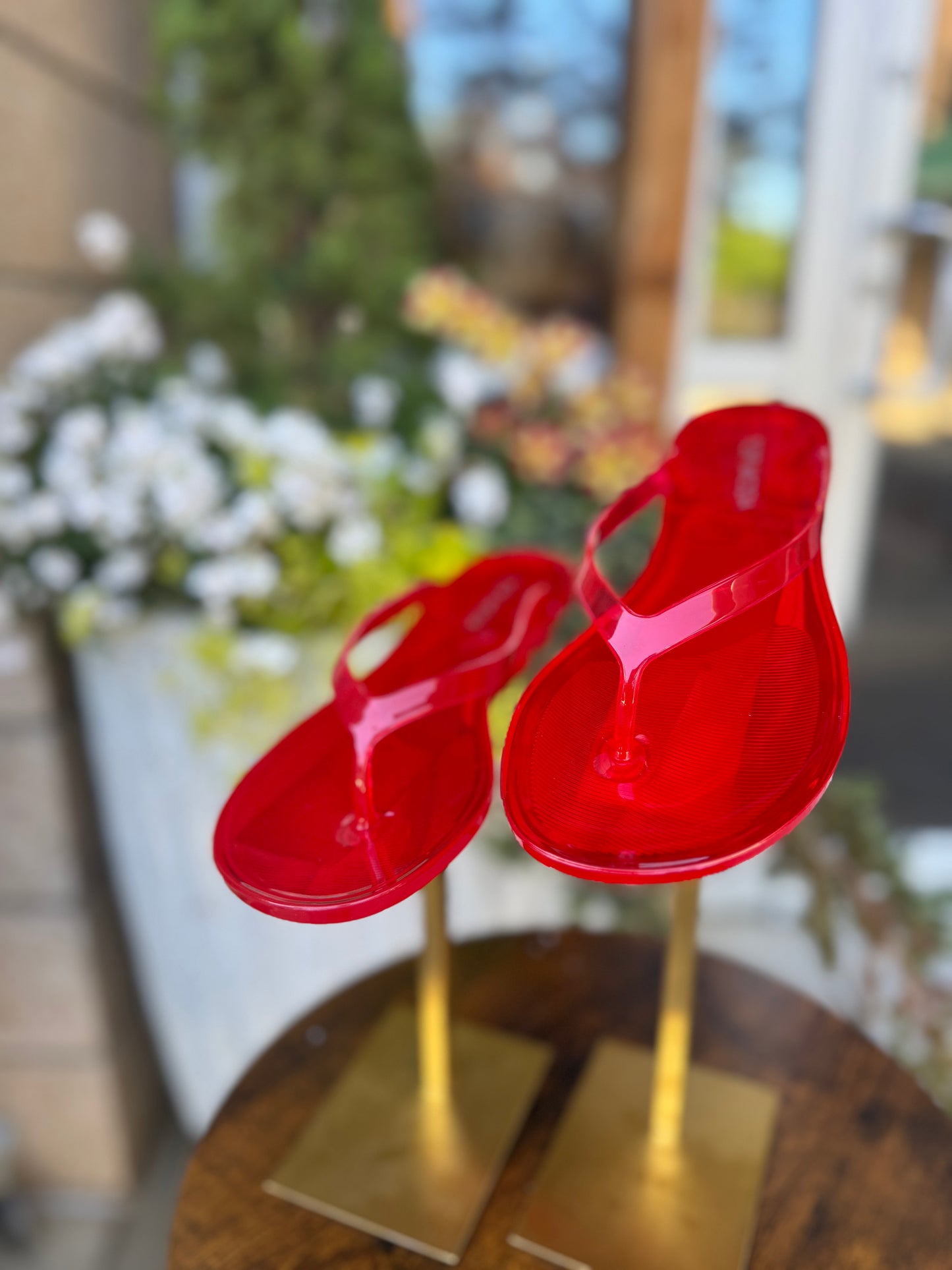 Red Jelly Sandals