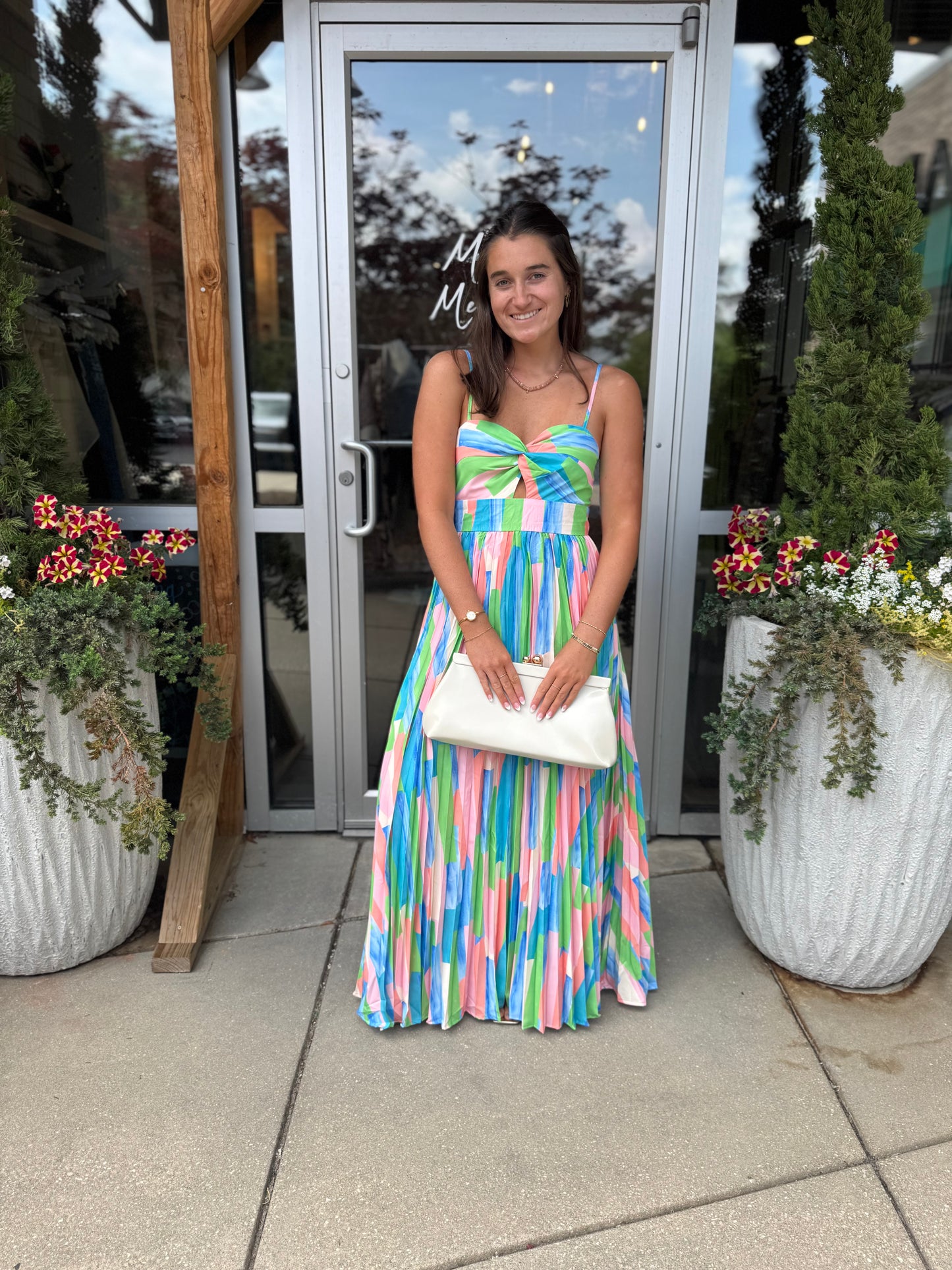 Palm Beach Pleat Dress