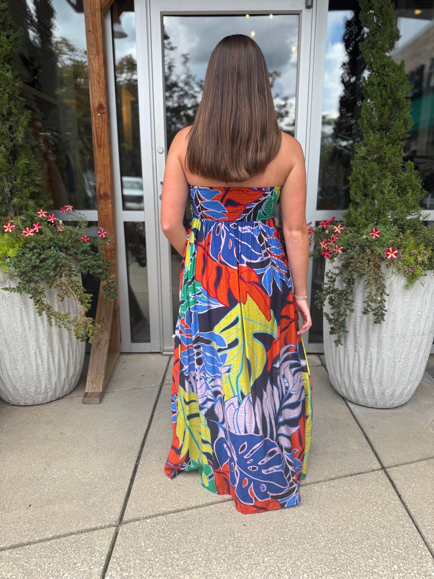 Midnight Tropical Maxi Dress