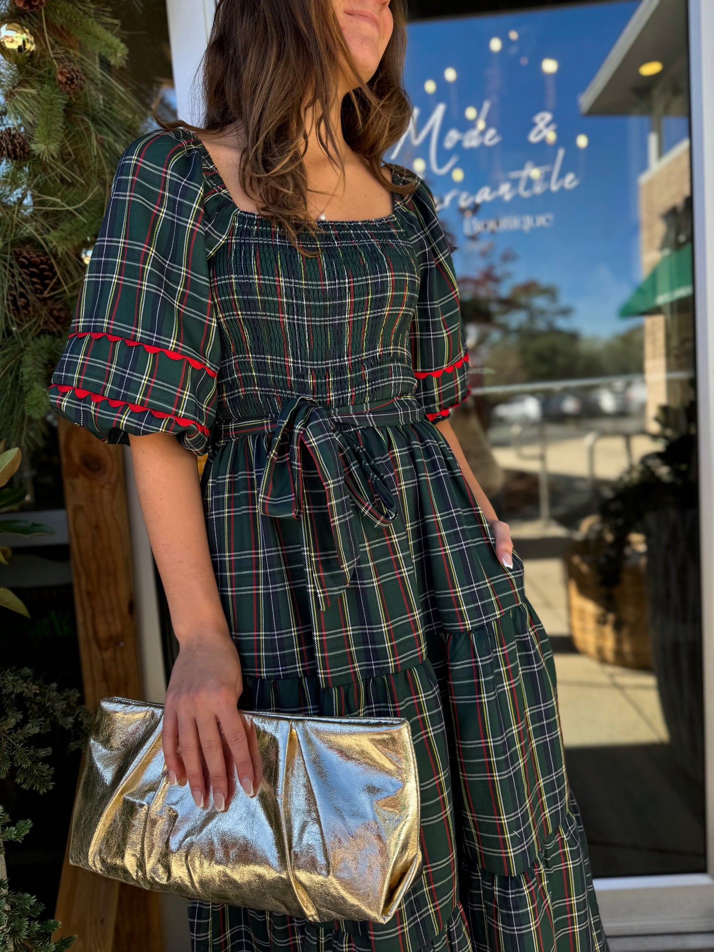 Tartan Midi Dress