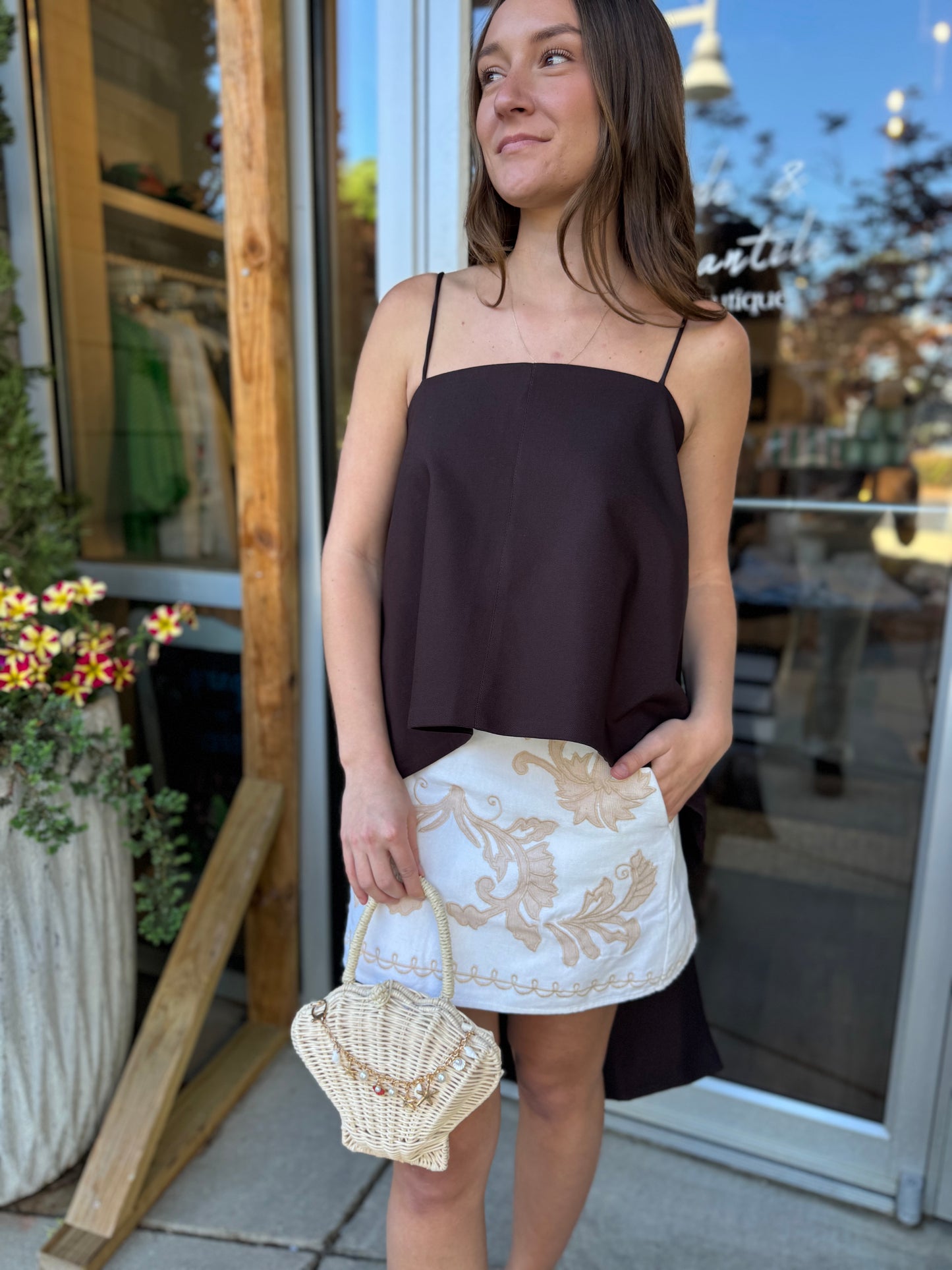 Camille Linen Mini Skirt