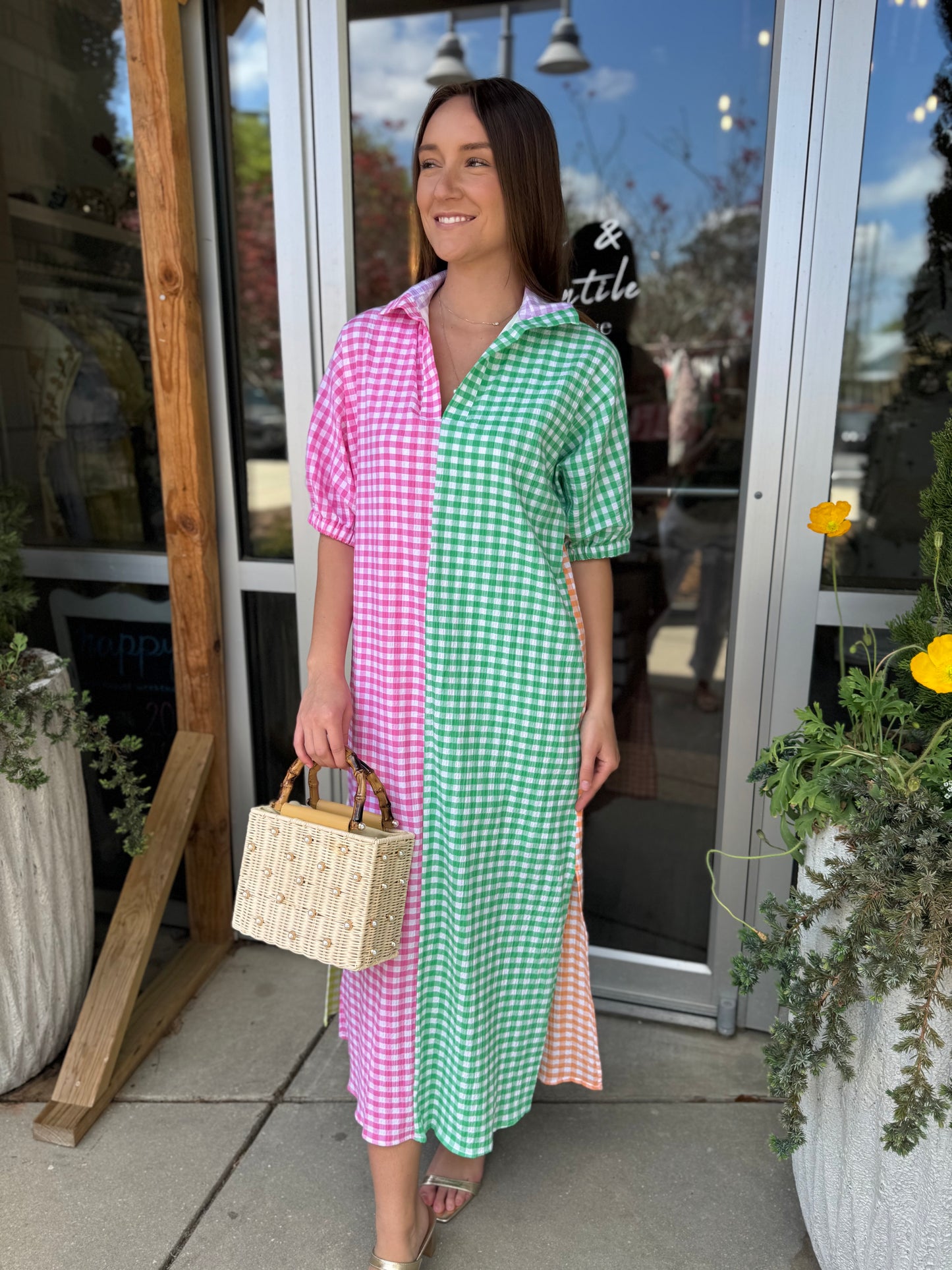 Blakely Gingham Maxi Dress
