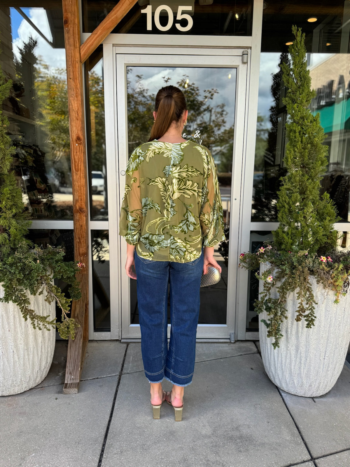 Velvet Floral Blouse