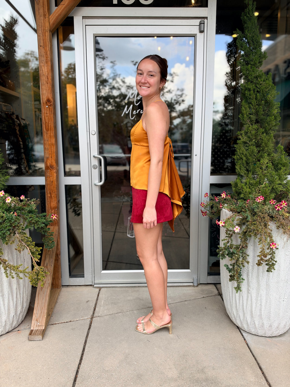 Satin Tie Back Tank