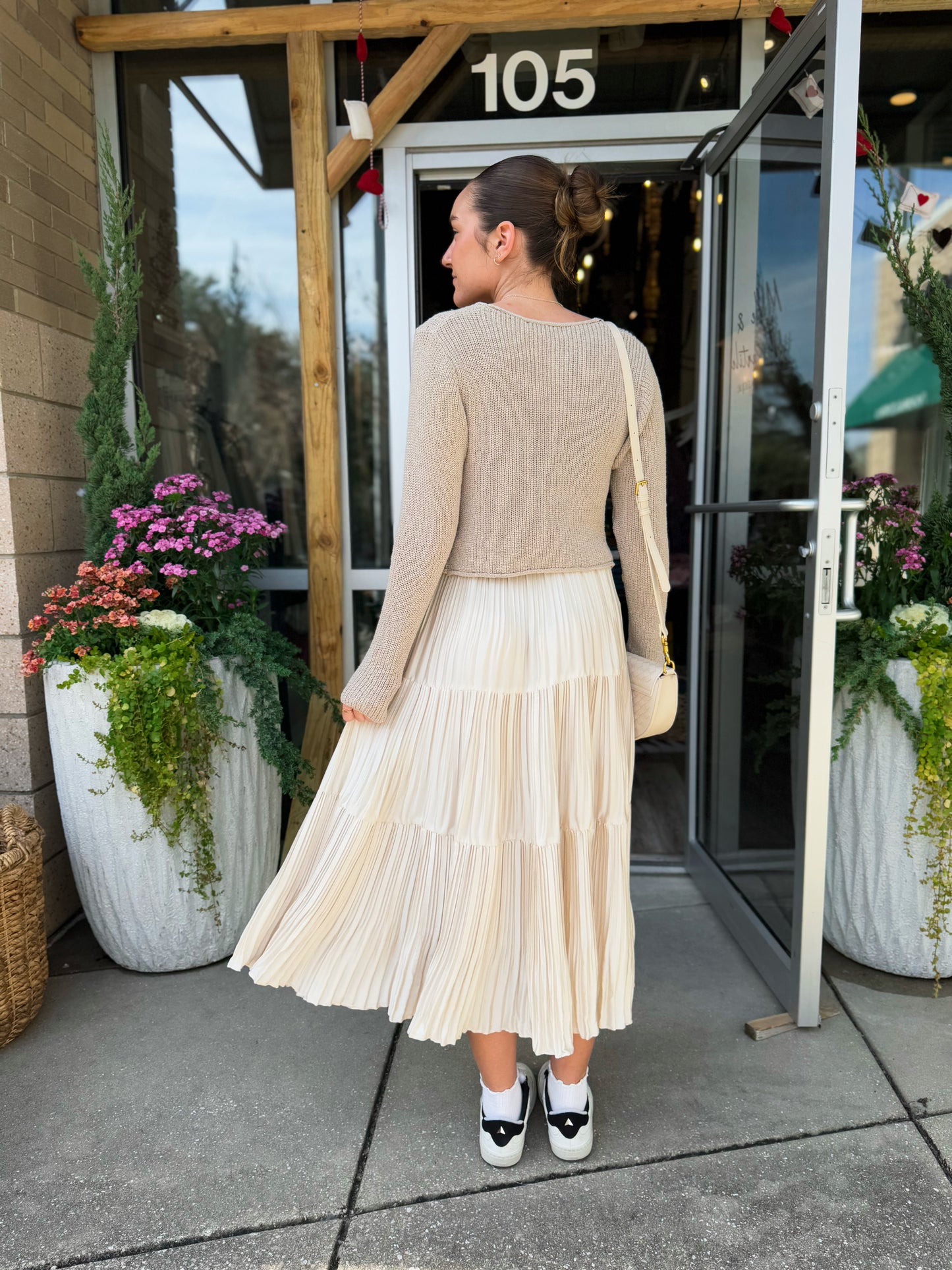 Pleated Maxi Skirt