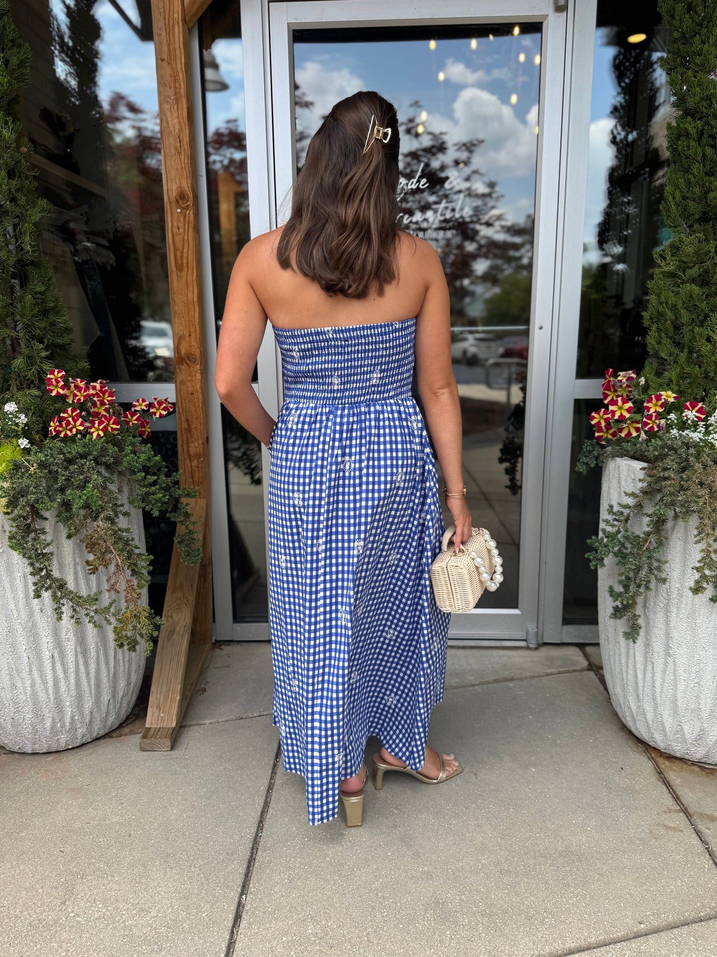 Azure Lace Maxi Dress
