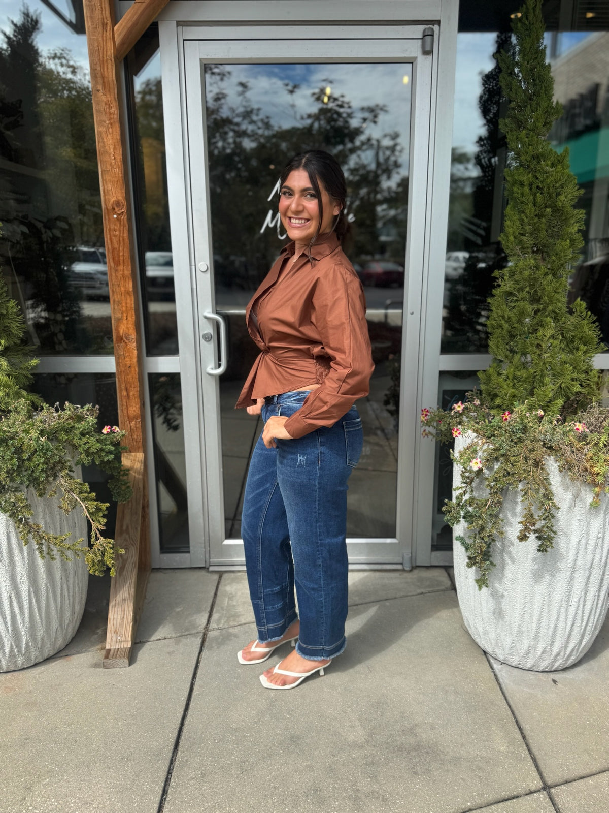 Twist Asymmetrical Blouse