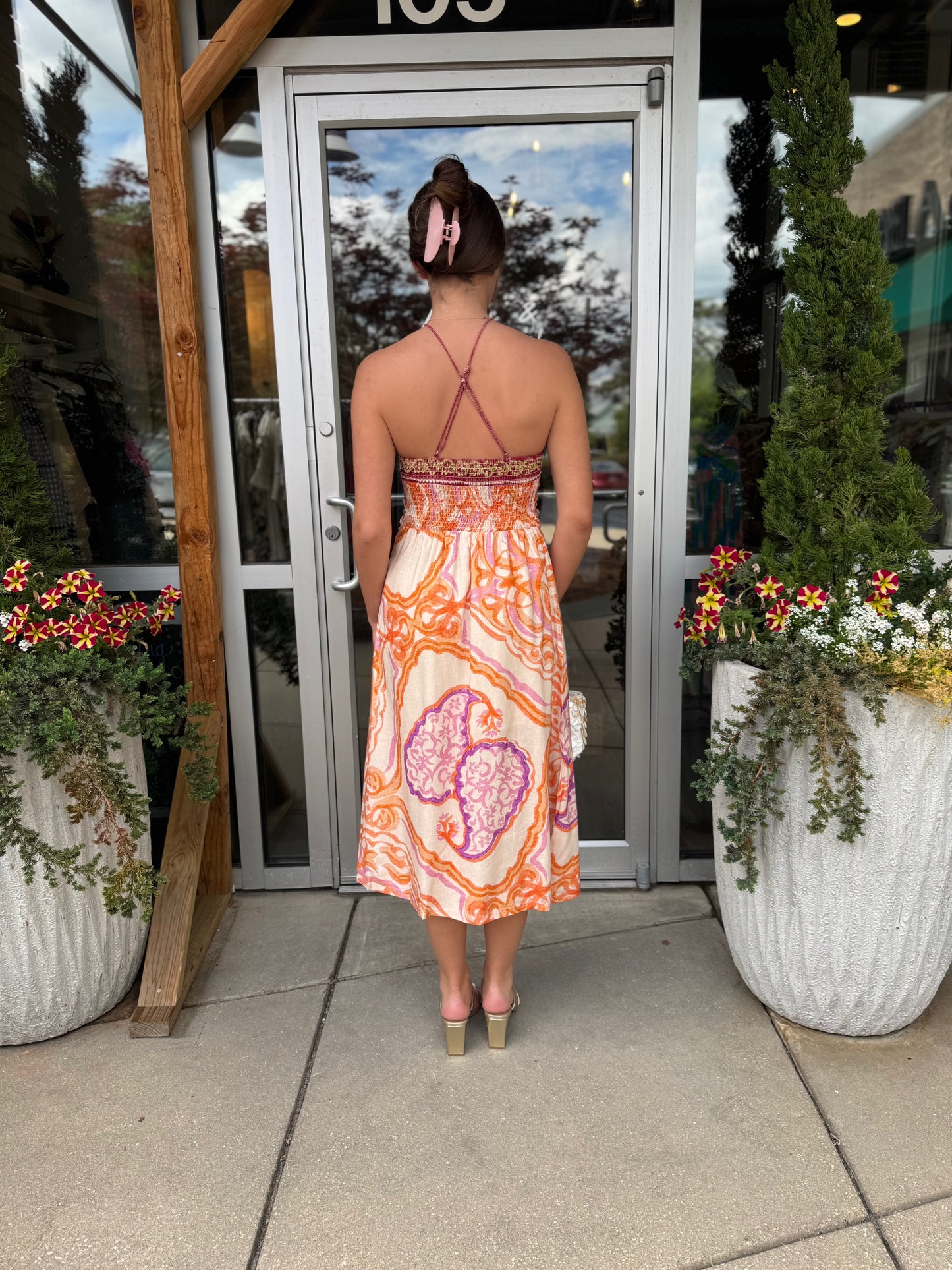 Brooklyn Boarder Midi Dress