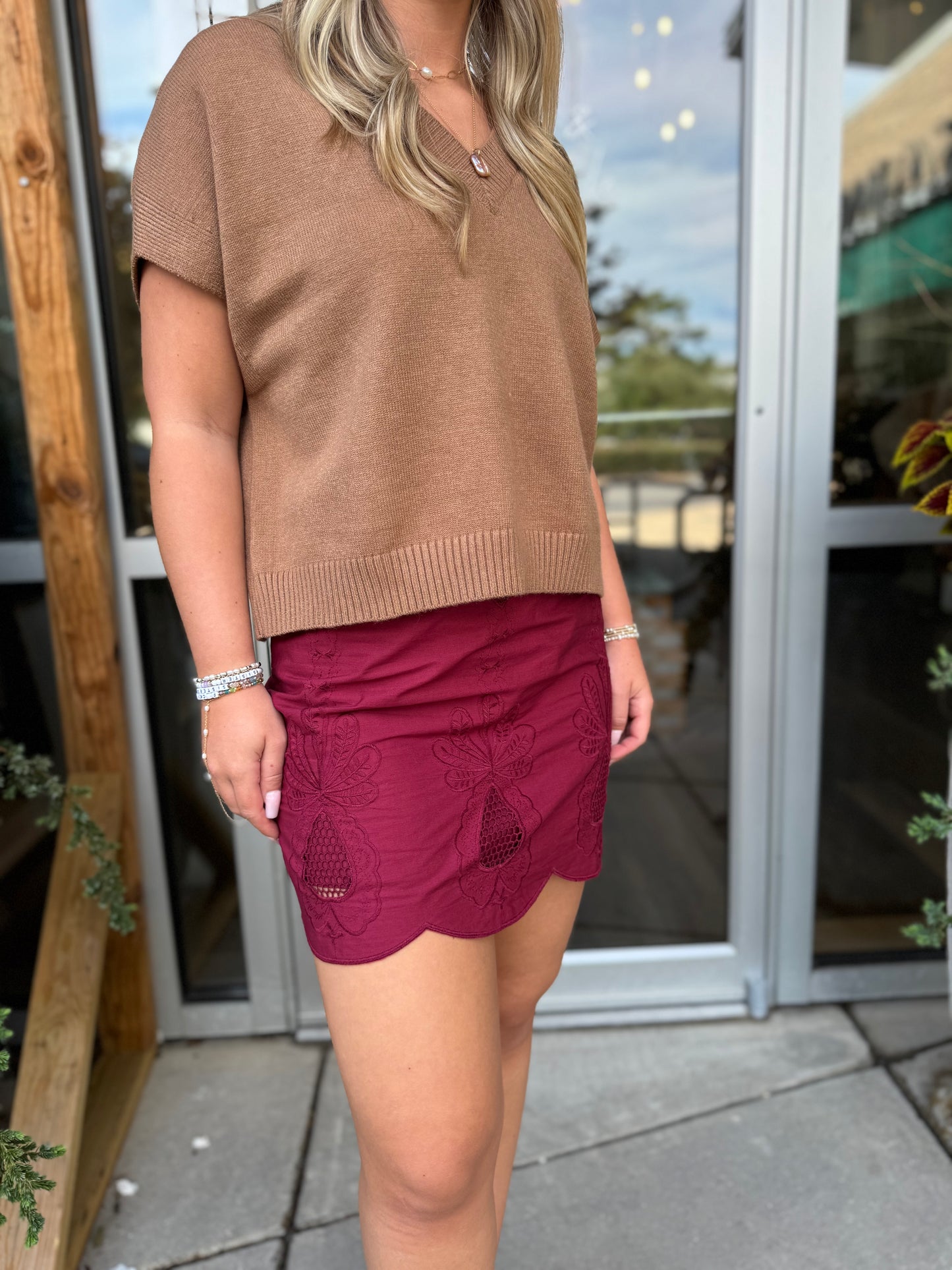 Embroidery Detail Skirt