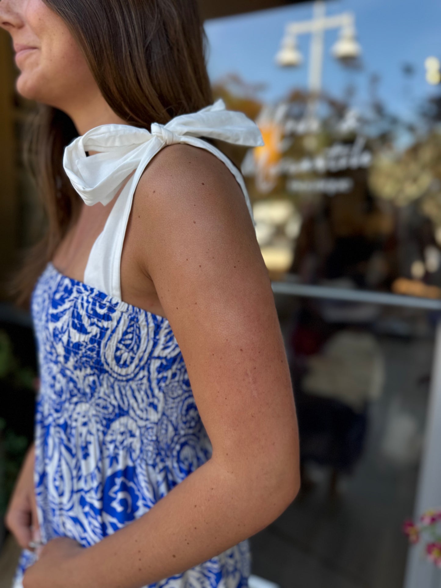 Nautical Wave Maxi Dress