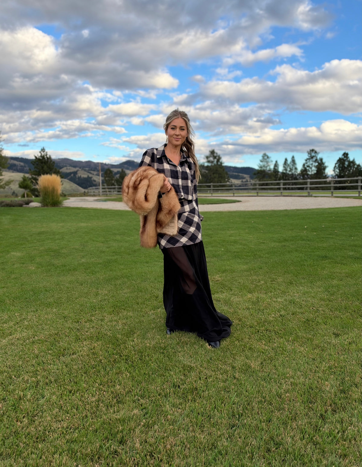 Checkered Maxi Dress