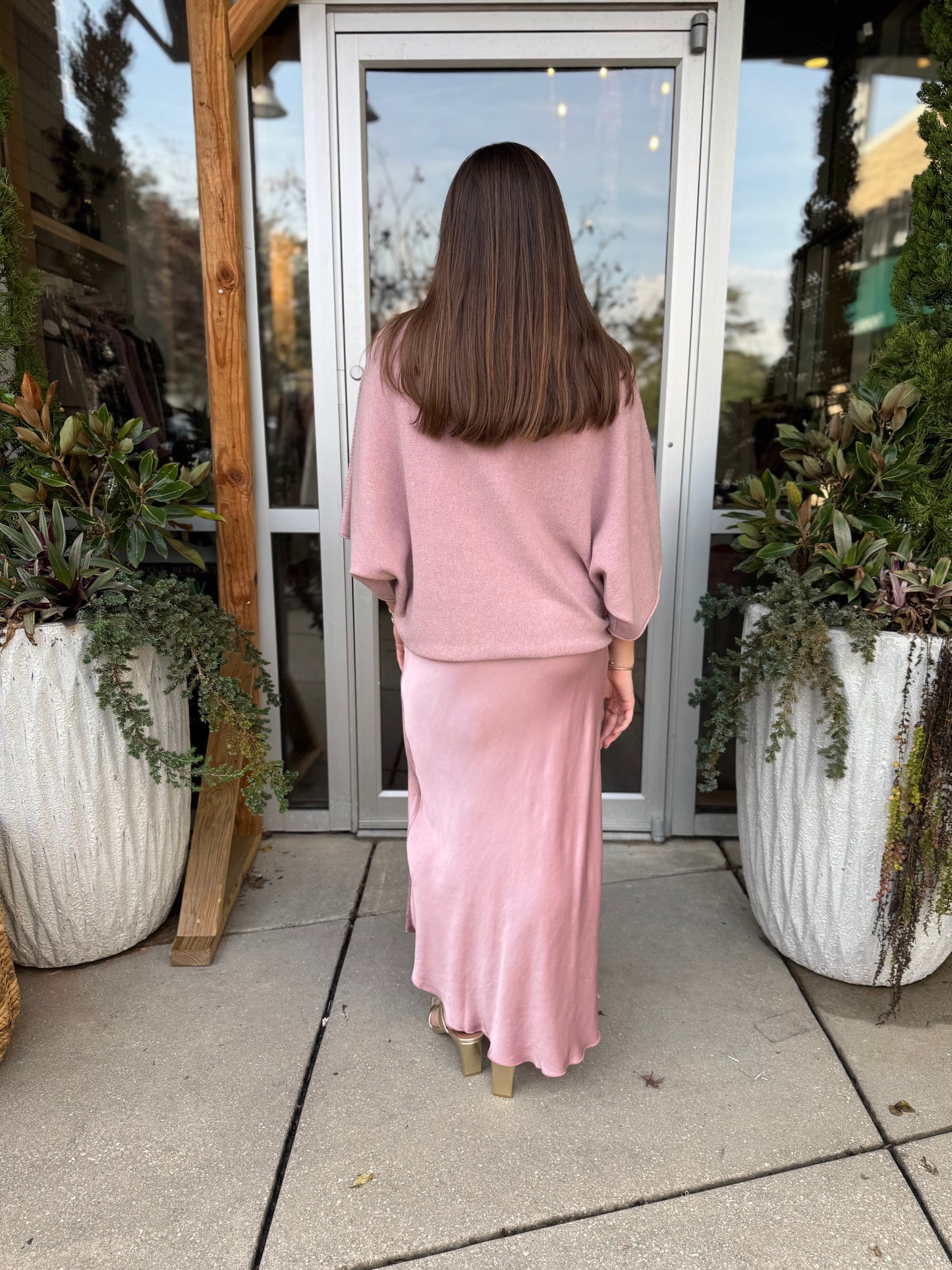 Dusty Rose Batwing Knit