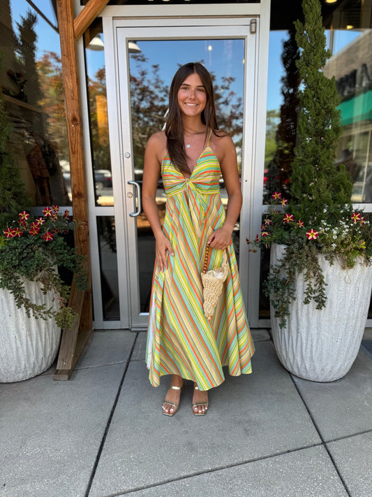 Elowen Lime Maxi Dress