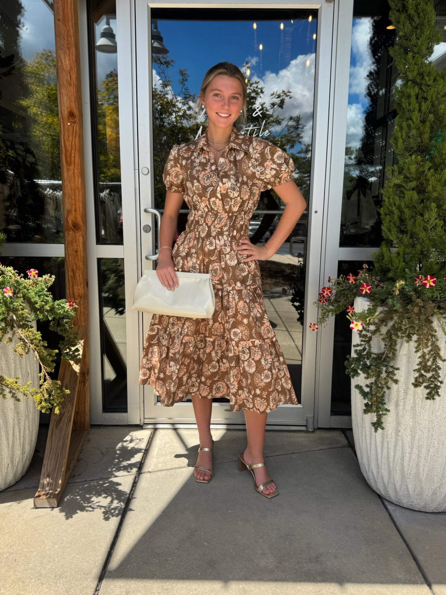 Ellie Cinched Midi Dress