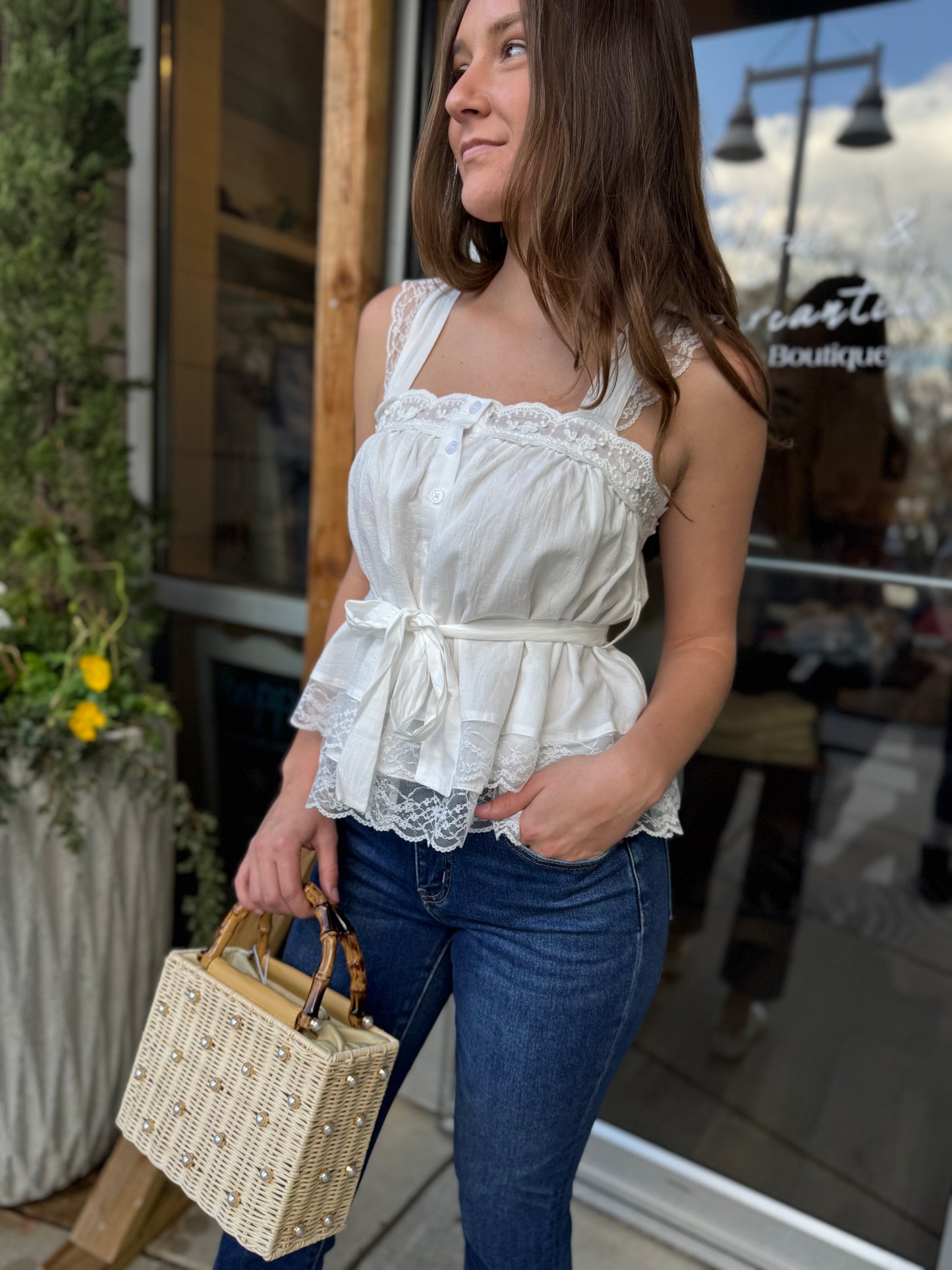 Lace Tie Tank