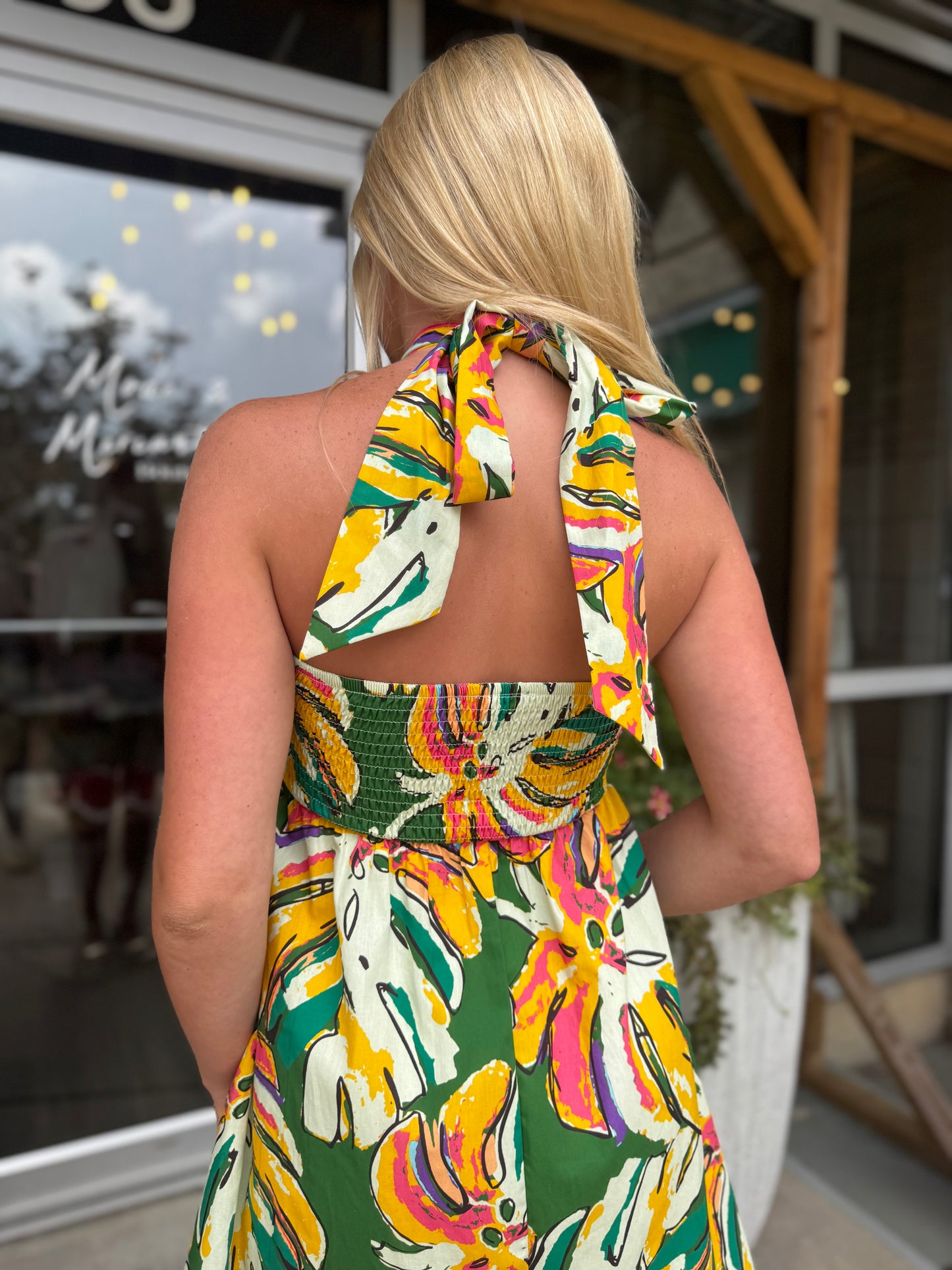 Calypso Halter Mini Dress