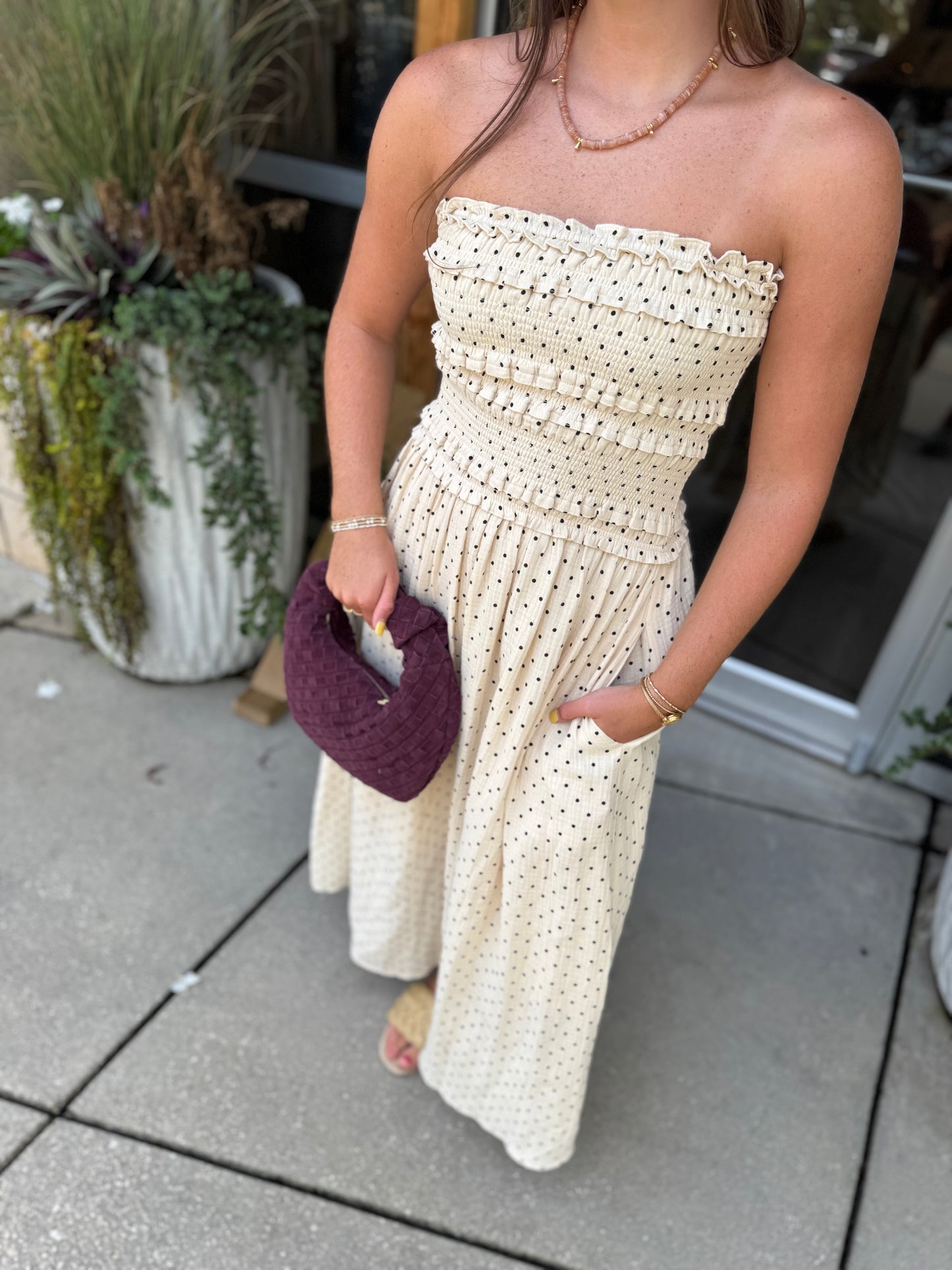 Polka Dot Maxi Dress