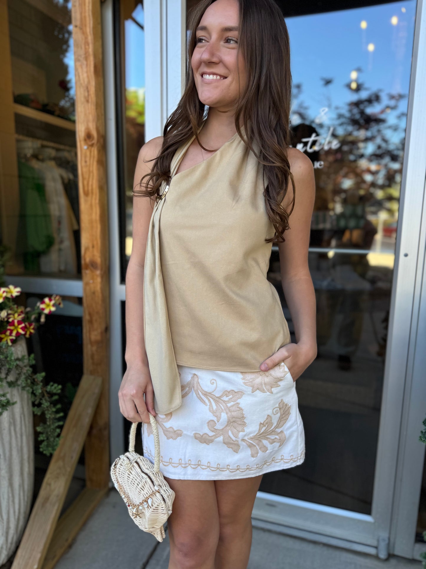 Camille Linen Mini Skirt
