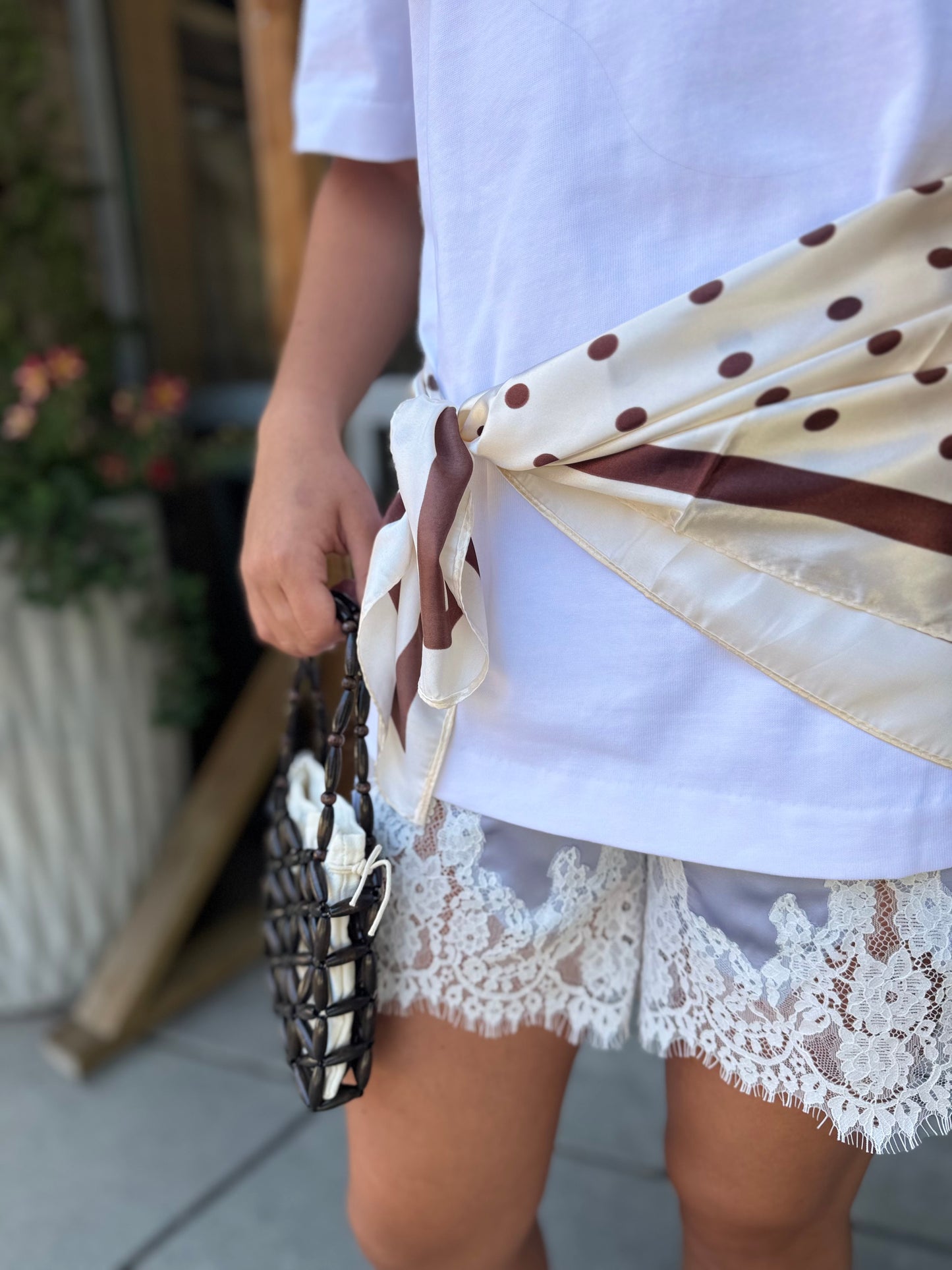 Blue Lace Shorts