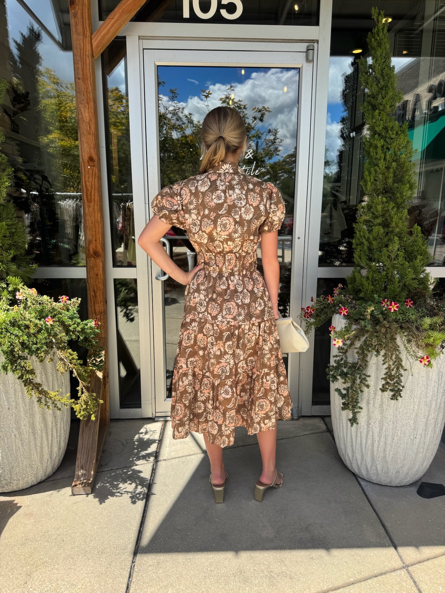 Ellie Cinched Midi Dress